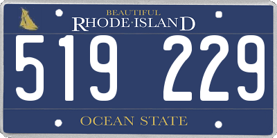 RI license plate 519229