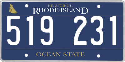 RI license plate 519231