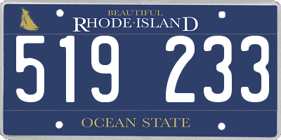 RI license plate 519233