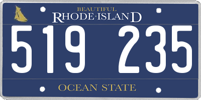 RI license plate 519235