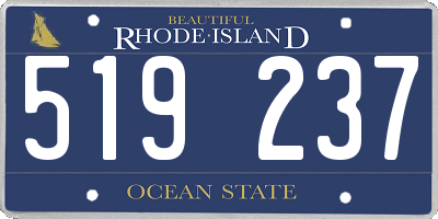 RI license plate 519237