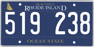 RI license plate 519238