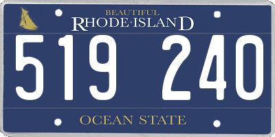 RI license plate 519240