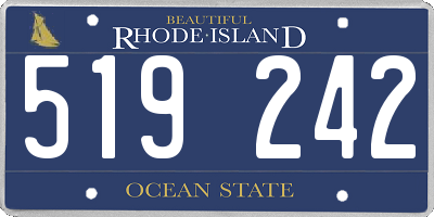 RI license plate 519242