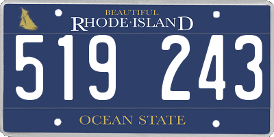 RI license plate 519243