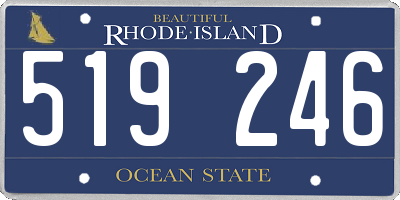 RI license plate 519246