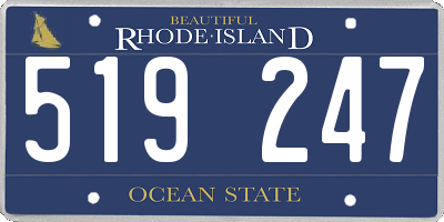 RI license plate 519247