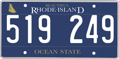 RI license plate 519249
