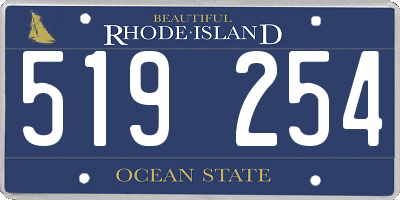 RI license plate 519254