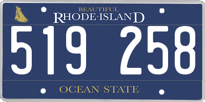 RI license plate 519258