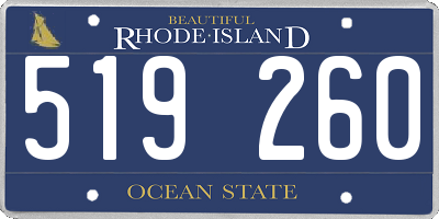 RI license plate 519260