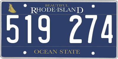 RI license plate 519274