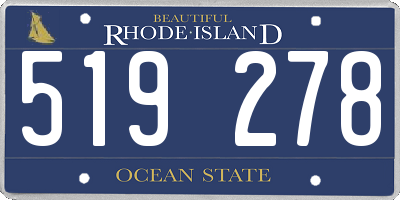 RI license plate 519278