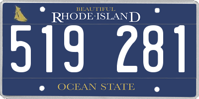 RI license plate 519281