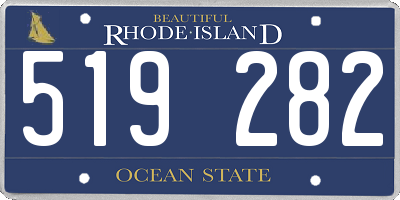 RI license plate 519282