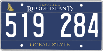 RI license plate 519284