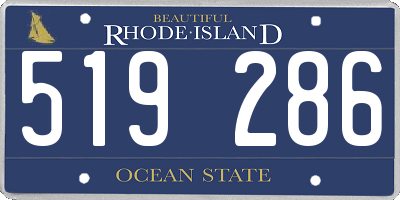 RI license plate 519286