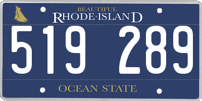 RI license plate 519289