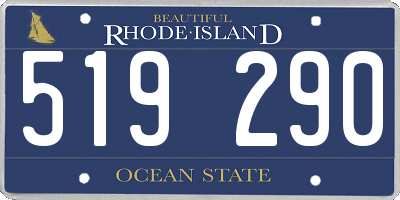 RI license plate 519290