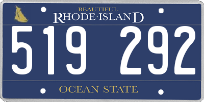 RI license plate 519292
