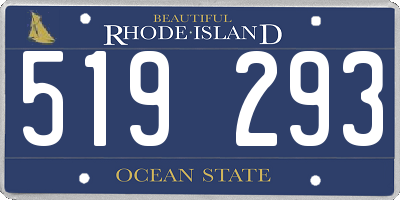 RI license plate 519293