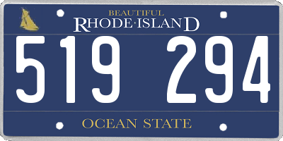 RI license plate 519294