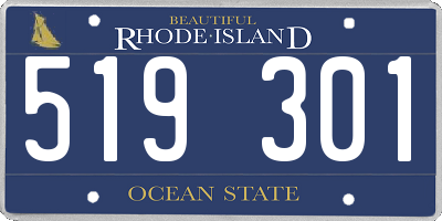 RI license plate 519301