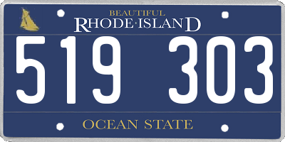 RI license plate 519303