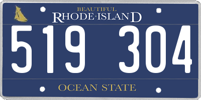 RI license plate 519304