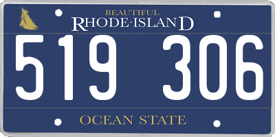 RI license plate 519306