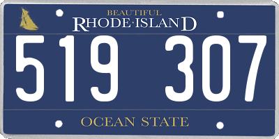 RI license plate 519307