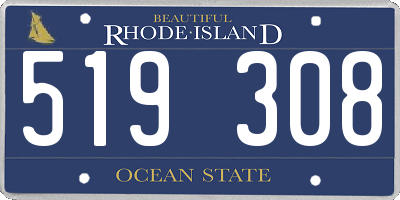 RI license plate 519308