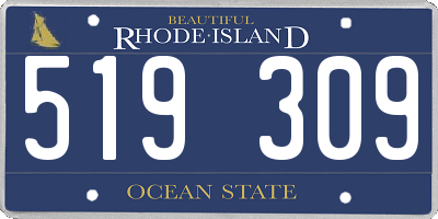 RI license plate 519309