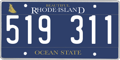 RI license plate 519311
