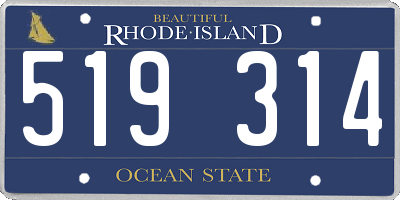 RI license plate 519314