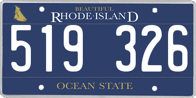 RI license plate 519326