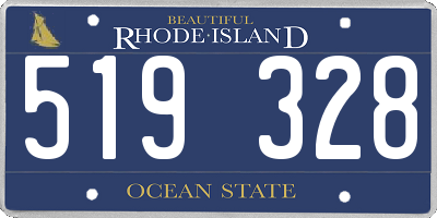 RI license plate 519328