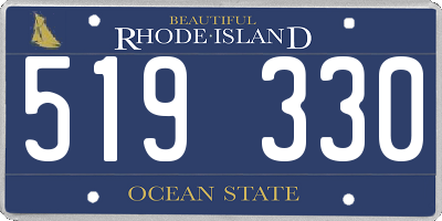 RI license plate 519330