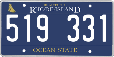 RI license plate 519331