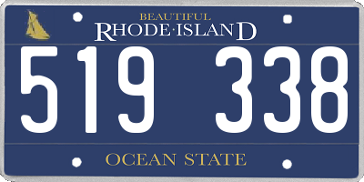 RI license plate 519338