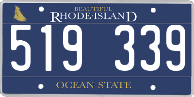 RI license plate 519339