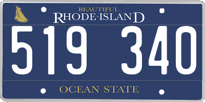 RI license plate 519340