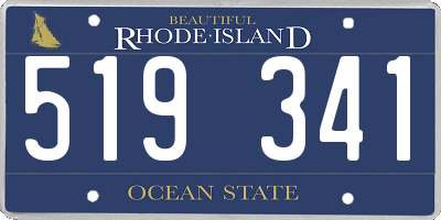 RI license plate 519341