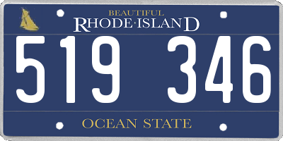 RI license plate 519346
