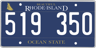 RI license plate 519350