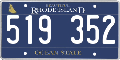 RI license plate 519352