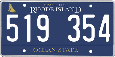 RI license plate 519354