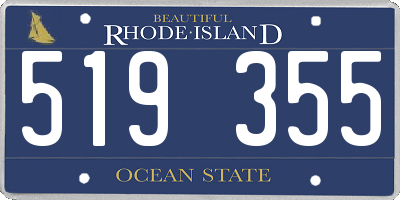 RI license plate 519355