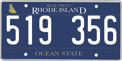 RI license plate 519356