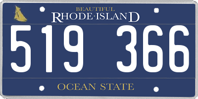 RI license plate 519366